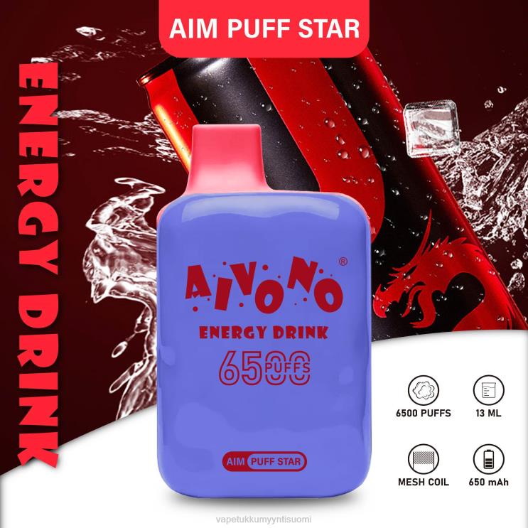 Vape Wholesale Helsinki - Aivono AIM PUFF STAR 6500 energiajuoma 2R4J2293