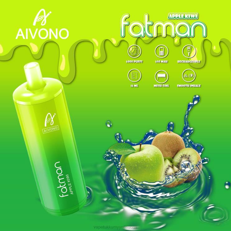 Vape Wholesale Suomi - Aivono FATMAN 6800 omena kiivi 2R4J231