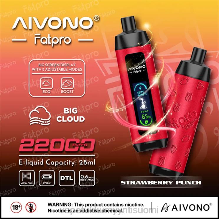 E Liquid Wholesale - Aivono Fatpro 22000 mansikka booli 2R4J28