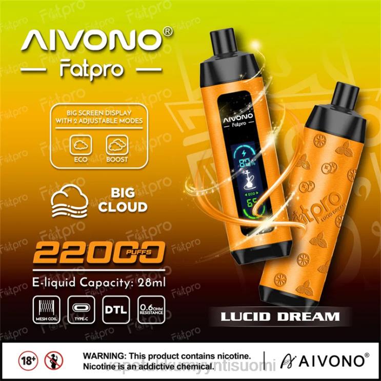 Vape Juice Wholesale - Aivono Fatpro 22000 selkeä unelma 2R4J27