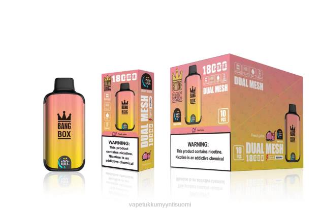 Bang Box 18 000 suihketta persikkamehu Vape Wholesale Helsinki - 28NT91