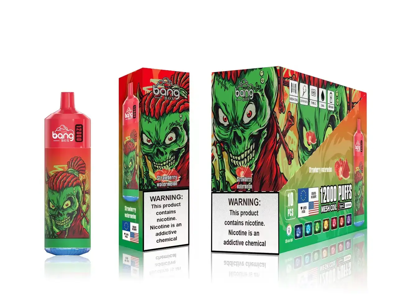 vape wholesale suomi 662RF121 mansikka vesimeloni Bang Box 12000 suihketta